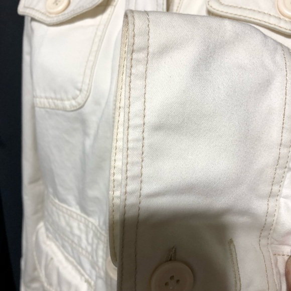 J. Crew cream Jean Jacket w/Tan Stitching.   C50 - Picture 8 of 8